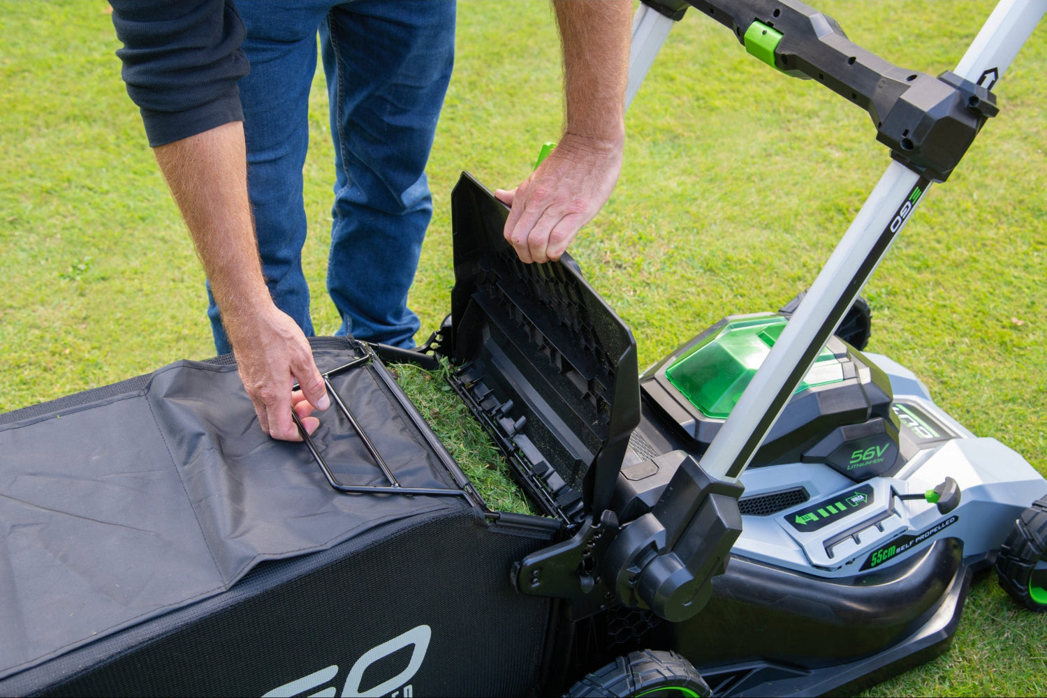 Akumulátorová kosačka EGO POWER+ 55 cm s pojazdom