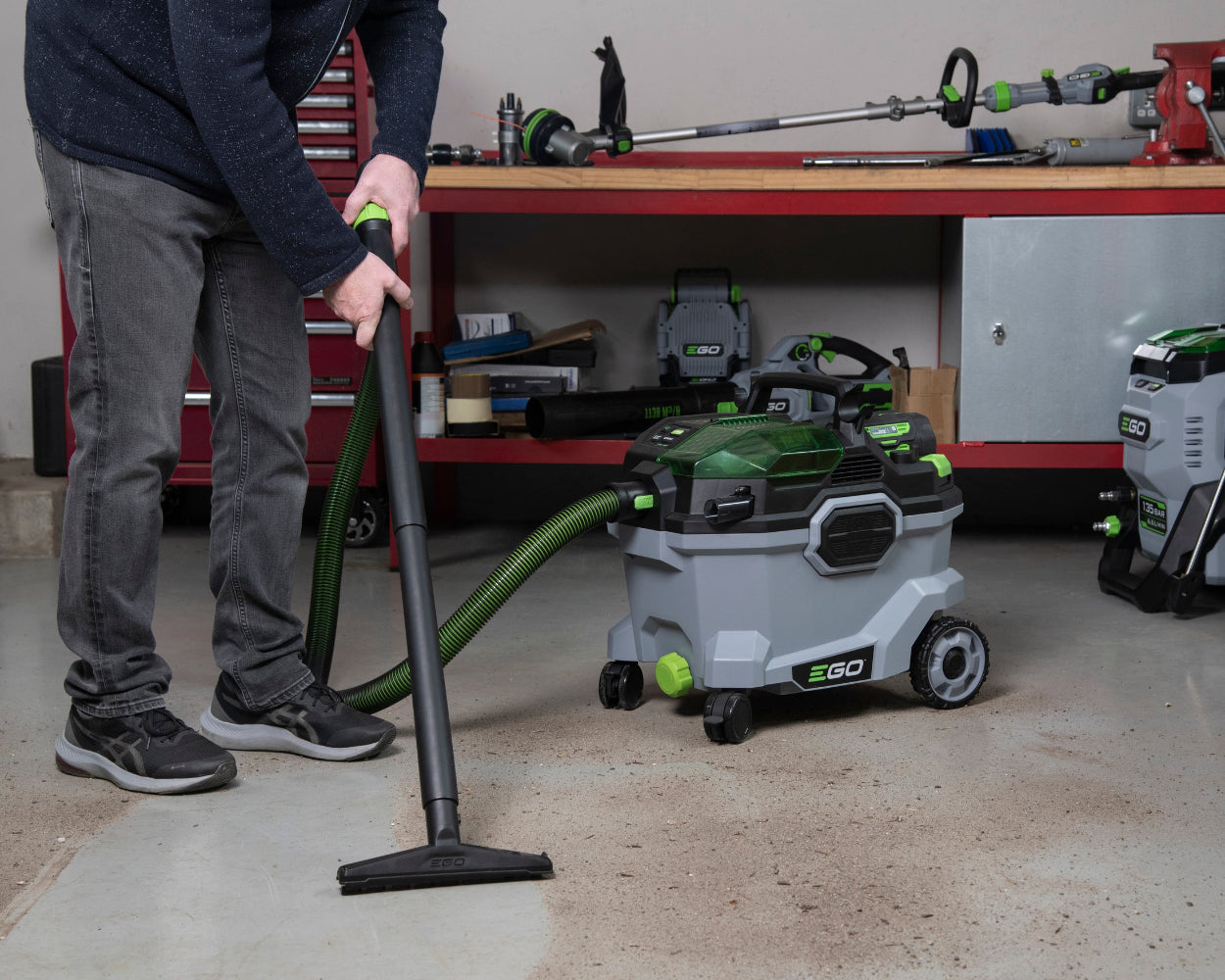 Vysávač na mokré a suché vysávanie EGO Power+ 34 l najvýkonnejší AKU vysávač